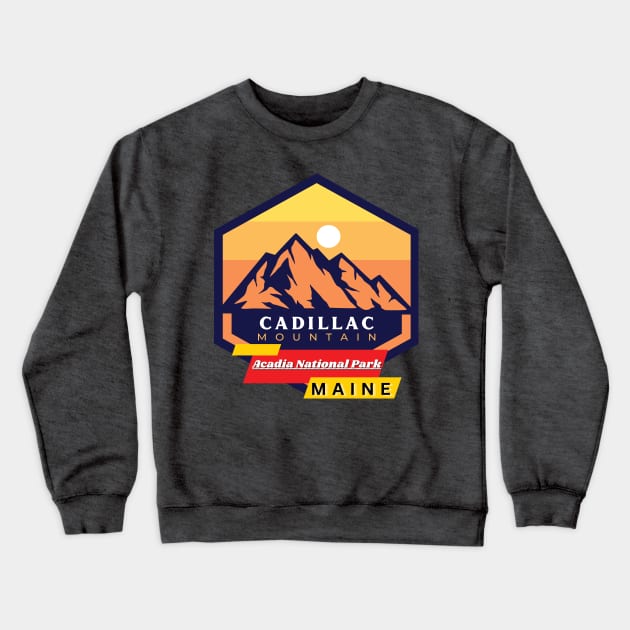 Cadillac Mountain Crewneck Sweatshirt by TeeText